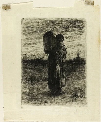 Homewards by Jozef Israëls, print, 1844-1887
