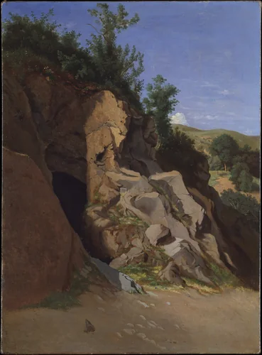 Landscape with a Cave by Théodore Caruelle d' Aligny, painting, 1818-1871