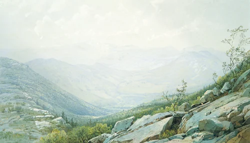 The Mount Washington Range, from Mount Kearsarge by William Trost Richards, artwork, 1872