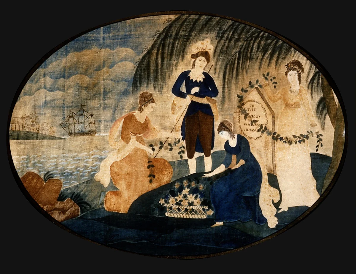 To the Memory of the Benevolent Howard by Salome Hensel, painting, 1823