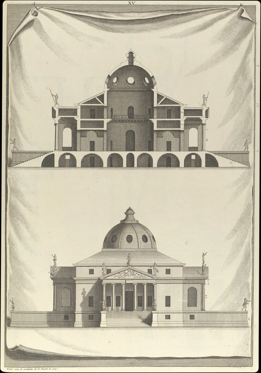 The Architecture of A. Palladio in Four Books containing a Short Treatise on the Five Orders (L'Architecture de A. Palladio en quatre livres... / Il quattro libri dell'architettura) by Andrea Palladio, book, 1715-1720