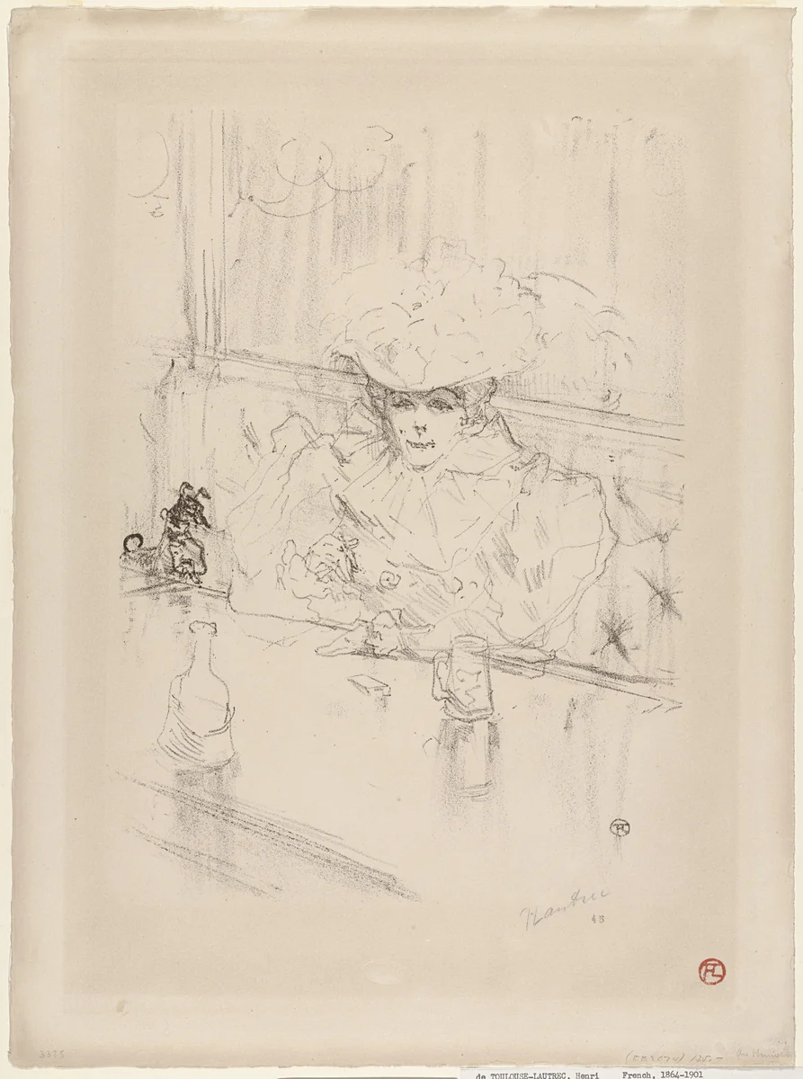 At the Hanneton (Au Hanneton) by Henri de Toulouse-Lautrec, print, 1898