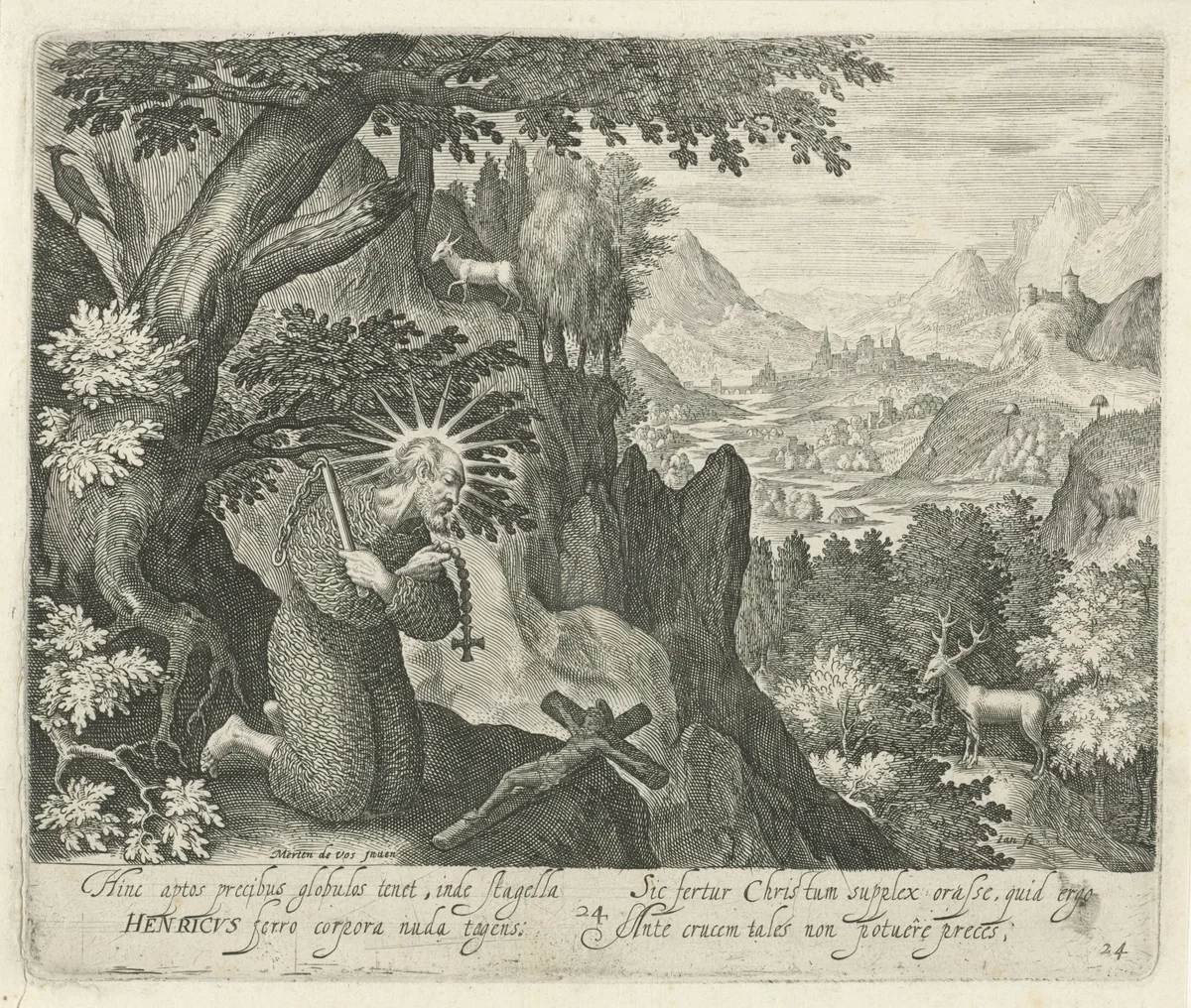 H. Henricus als martelaar by Unknown, print, 1580-1625