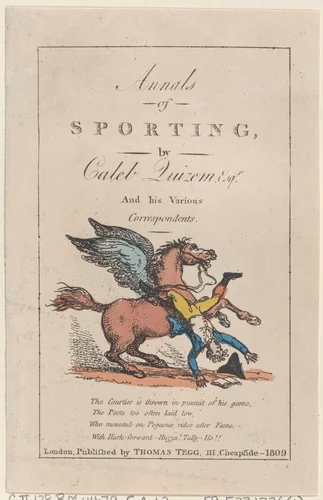 Annals of Sporting by Thomas Rowlandson, print, 1809