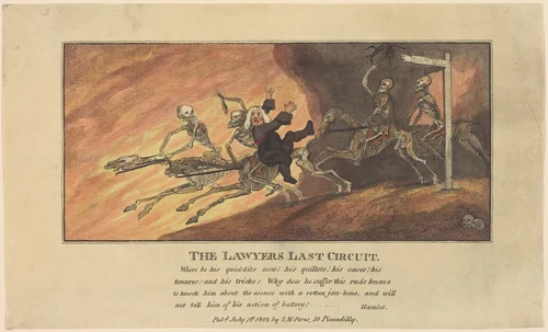 The Lawyers Last Circuit by Thomas Rowlandson, print, 1802