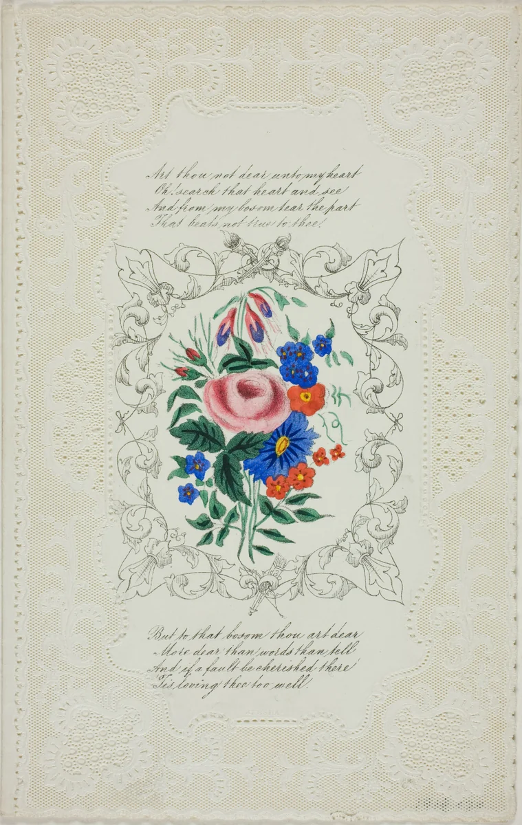 Art Thou Not Dear Unto My Heart (valentine) by Unknown Artist, other, 1845-1855