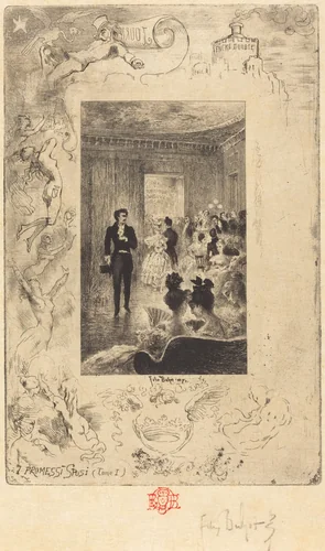 I Promessi Sposi (The Betrothed) by Félix-Hilaire Buhot, print, 1879-1880