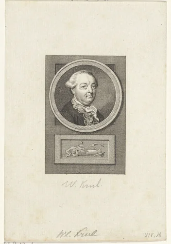Portret van Willem Crul by Reinier Vinkeles, print, 1783-1795