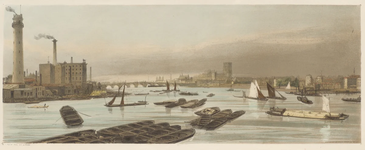 London As It Is: Westminster, from Waterloo Bridge by Thomas Shotter Boys, book, 1842