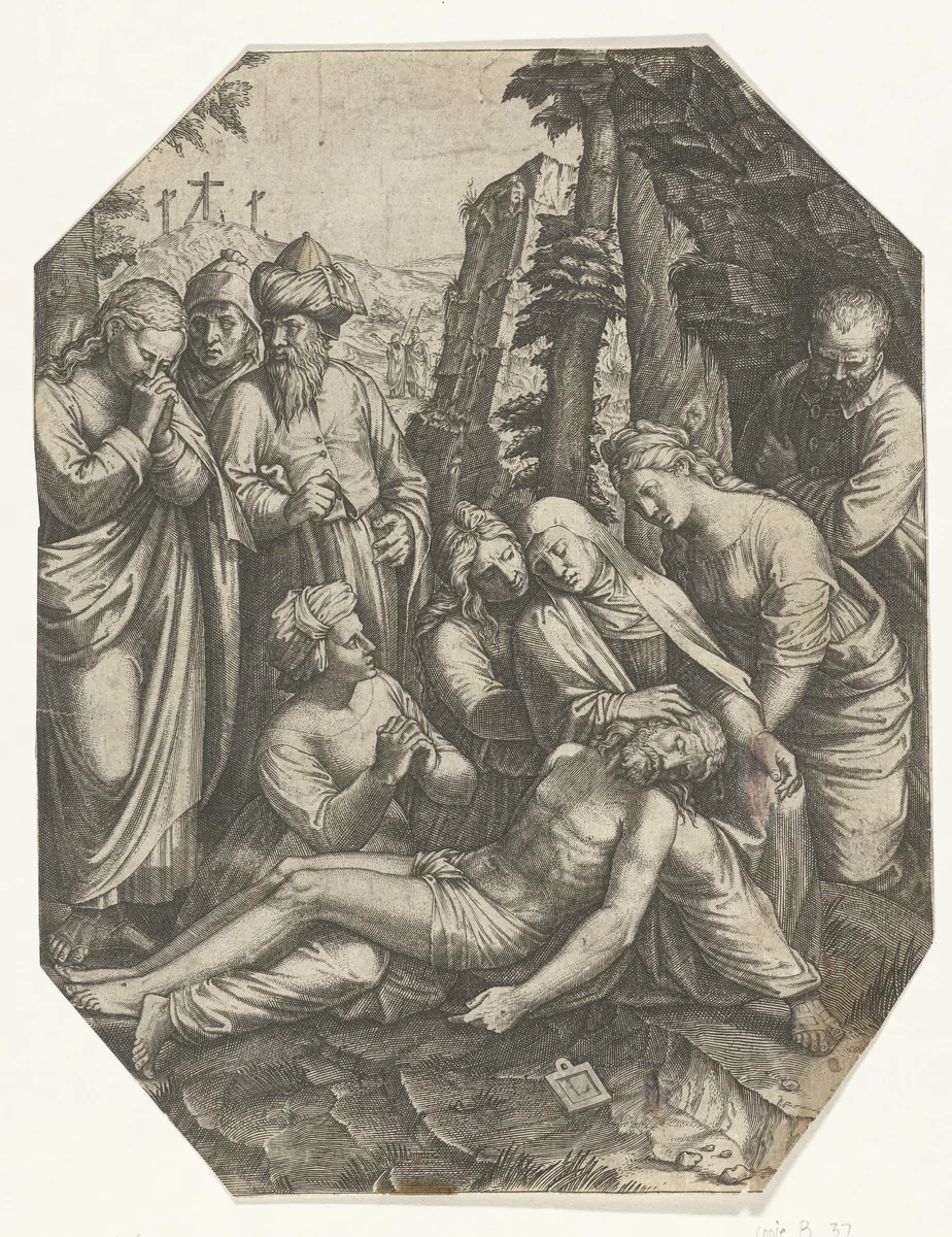 Bewening van Christus by anonymous, print, 1513-1566