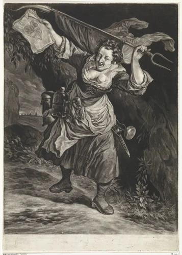 De Orangiste, 1695 by Cornelis Dusart, print, 1695-1704