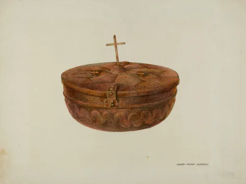 Baptismal Font by Harry Mann Waddell, index of american design, 1937