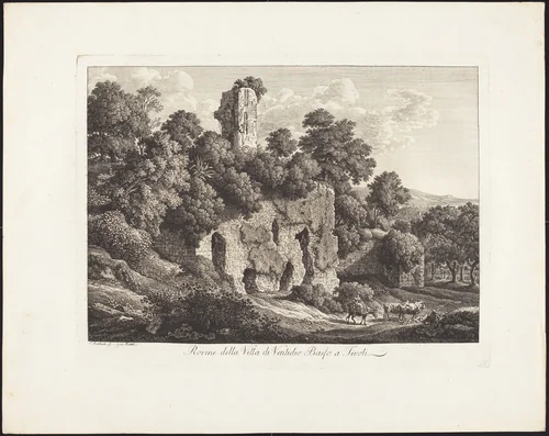 Rovine della villa di Ventidio Basso a Tivoli by Johann Christian Reinhart, portfolio, 1761-1847