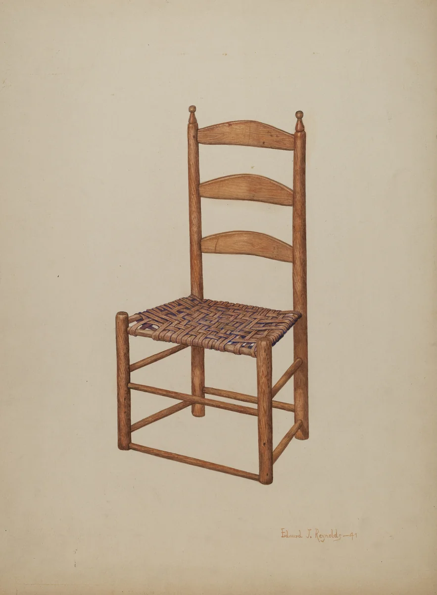 Hickory Chair by E.J. Reynolds, index of american design, 1941