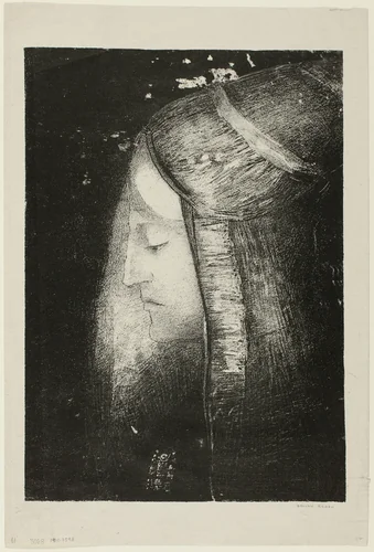 Profile of Light by Odilon Redon, print, 1886