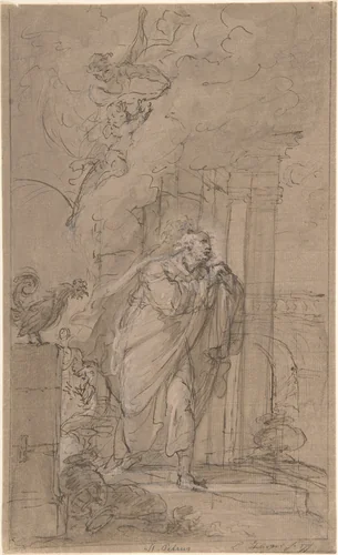 Saint Peter by Lukas Stipperger, drawing, 1799