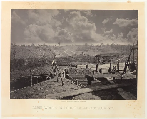 Rebel Works in Front of Atlanta, Georgia No. 5 by George N. Barnard, photograph, 1860-1869