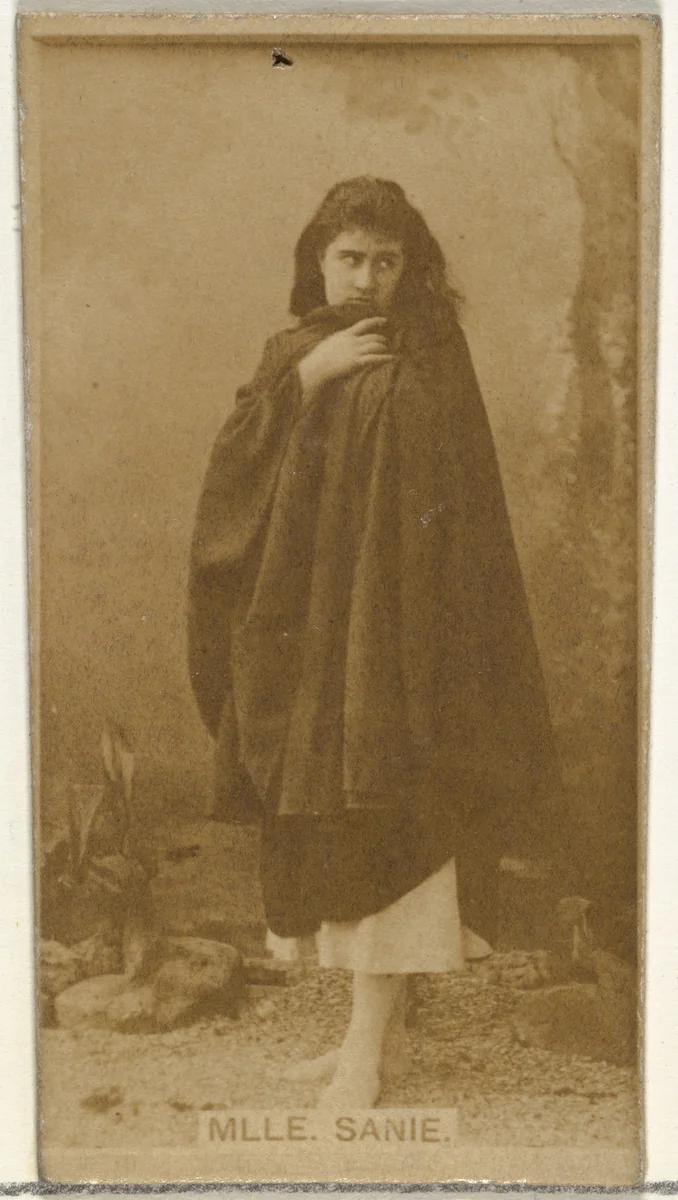 Mlle. Sanie, from the Actors and Actresses series (N145-8) issued by Duke Sons & Co. to promote Duke Cigarettes by W. Duke, Sons & Co., photograph, 1890-1895