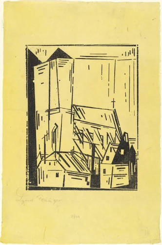 Skt. Nikolai by Lyonel Feininger, print, 1923