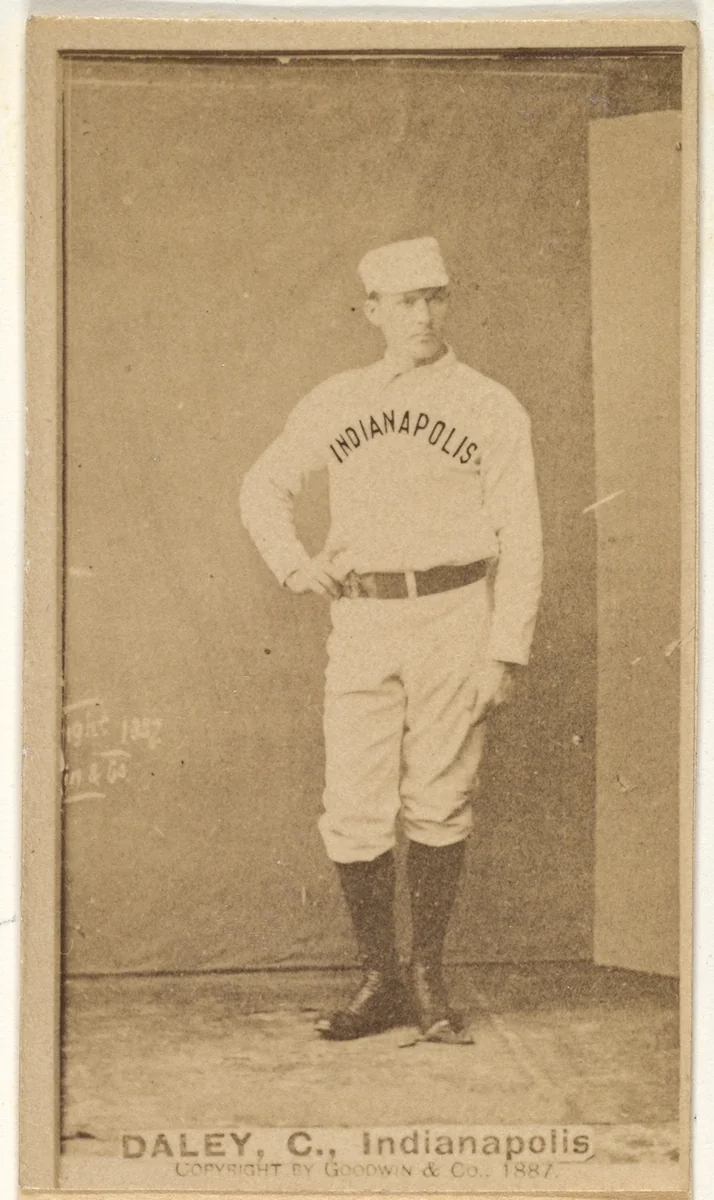 Daley, Catcher, Indianapolis, from the Old Judge series (N172) for Old Judge Cigarettes by Goodwin & Company, photograph, 1887