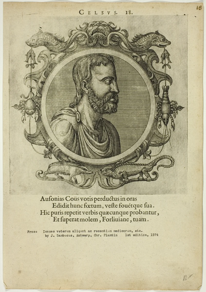Portrait of Celsus by Unknown Artist, print, 1574