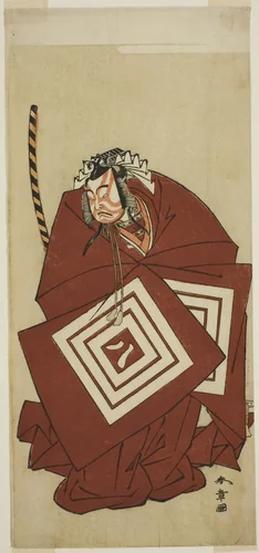 The Actor Ichikawa Yaozo II as Hachio-maru Aratora in the Play Chigo Sakura Jusan Kane, Performed at the Ichimura Theater in the Eleventh Month, 1774 by Katsukawa Shunsho (勝川 春章), print, 1769-1779