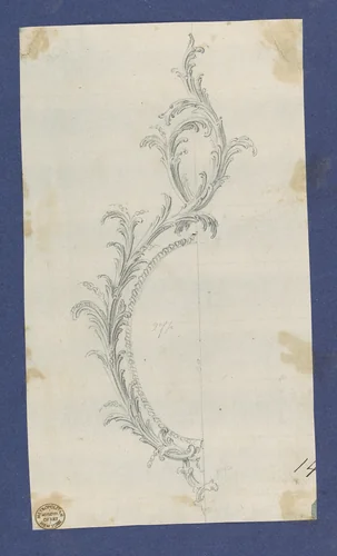 Pier Glass Frame, in Chippendale Drawings, Vol. I by Thomas Chippendale, drawing, 1748-1758