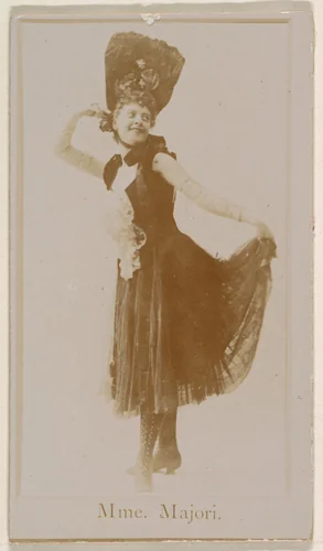 Mme. Majori, from the Actresses series (N245) issued by Kinney Brothers to promote Sweet Caporal Cigarettes by Kinney Brothers Tobacco Company, photograph, 1890