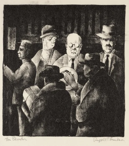 The Elevator by Russell T Limbach, print, 1923-1933