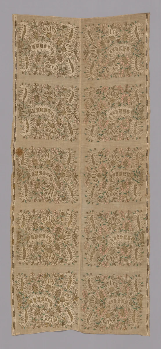 Two Borders Joined by Turkey, textile, 1801-1900