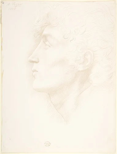 Head of an Irish Girl by Alphonse Legros, drawing, 1888