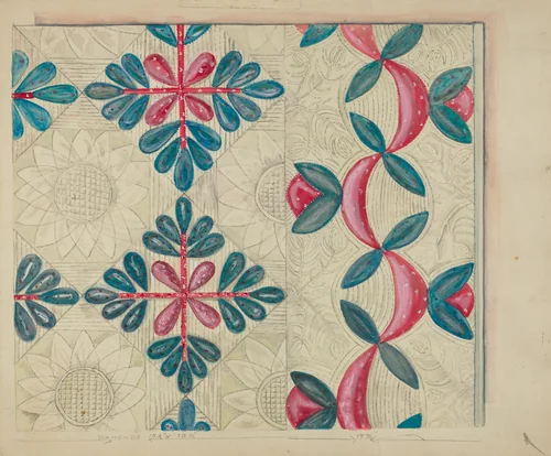 Patchwork Quilt by Ella Sterling, index of american design, 1935-1942