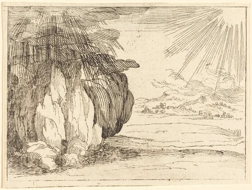 Sun and Rain by Jacques Callot, print, 1592-1635