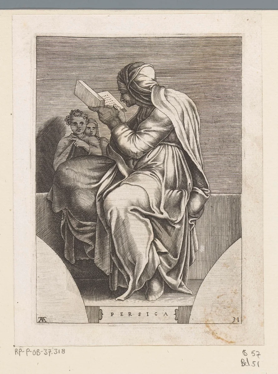 Perzische Sibille by Unknown, print, 1585