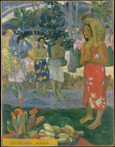 Ia Orana Maria (Hail Mary) by Paul Gauguin, painting, 1891