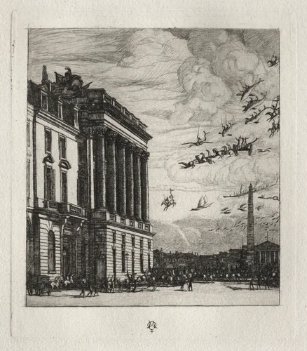 The Admiralty, Paris by Charles Meryon, print, 1865