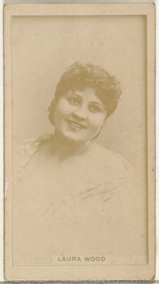 Laura Wood, from the Actors and Actresses series (N145-8) issued by Duke Sons & Co. to promote Duke Cigarettes by W. Duke, Sons & Co., photograph, 1890-1895