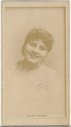 Laura Wood, from the Actors and Actresses series (N145-8) issued by Duke Sons & Co. to promote Duke Cigarettes by W. Duke, Sons & Co., photograph, 1890-1895