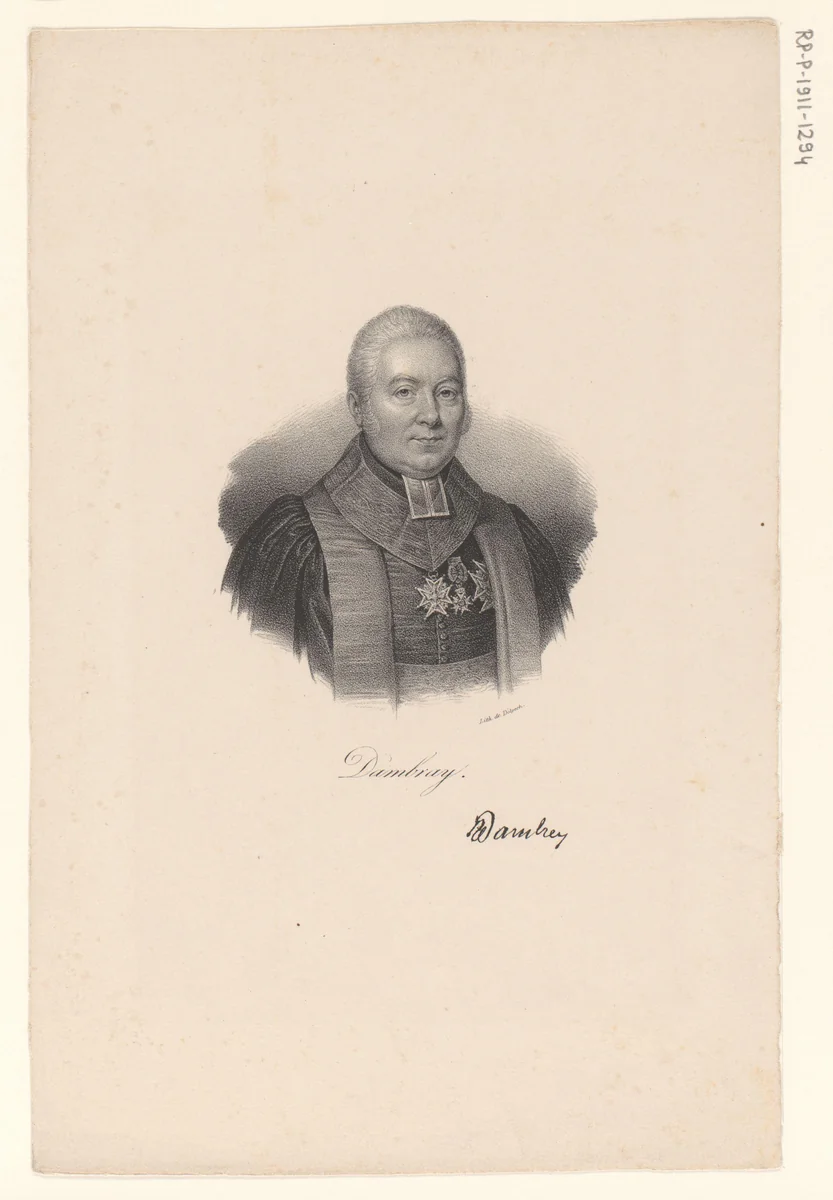 Portret van Charles-Henri Dambray by anonymous, print, 1818-1842
