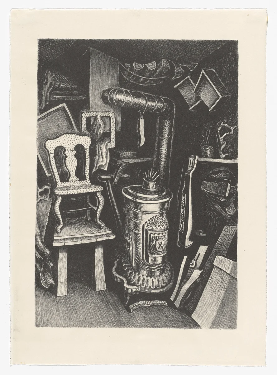 Uncle Frank's Workshop by Wanda Gág, print, 1935