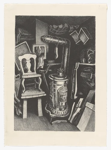 Uncle Frank's Workshop by Wanda Gág, print, 1935