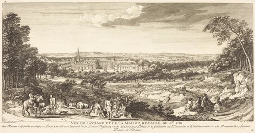 Vue du Paysage de la Maison Royalle de Saint Cir by Jean-Baptiste Rigaud, print, 1681-1812