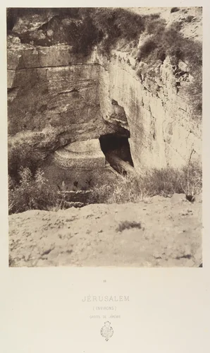 Jérusalem. (Environs) Grotte de Jérémie by Louis de Clercq, photograph, 1860