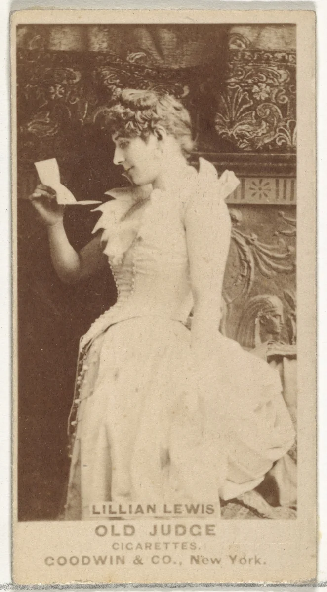 Lillian Lewis, from the Actors and Actresses series (N171) for Old Judge Cigarettes by Goodwin & Company, photograph, 1886-1890