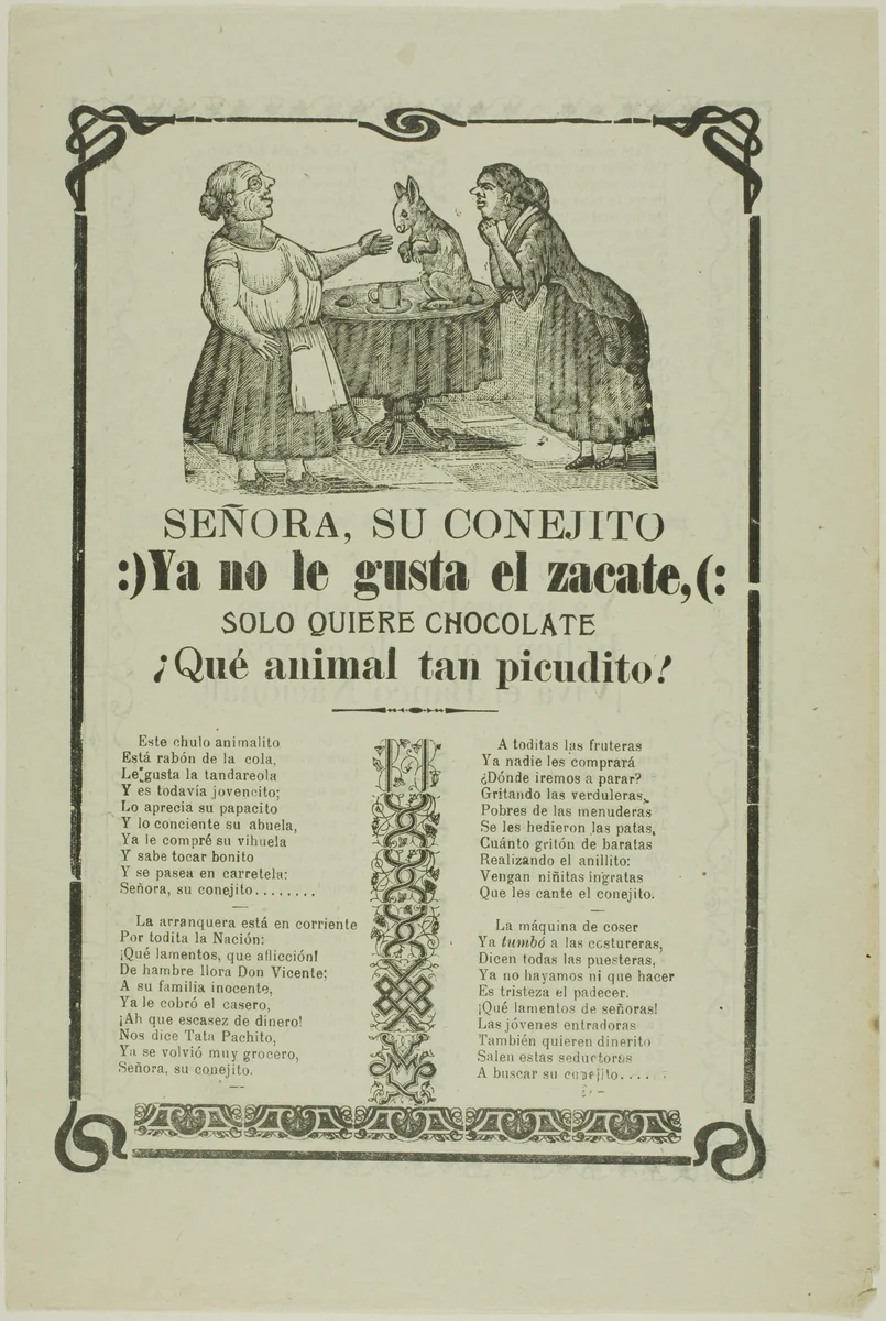 Madame, Your Little Rabbit... by Manuel Manilla, print, 1850-1900