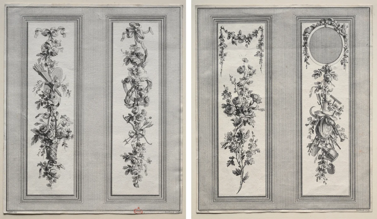 Garden Ornament by Pierre Gabriel Berthault, print, 1768-1800