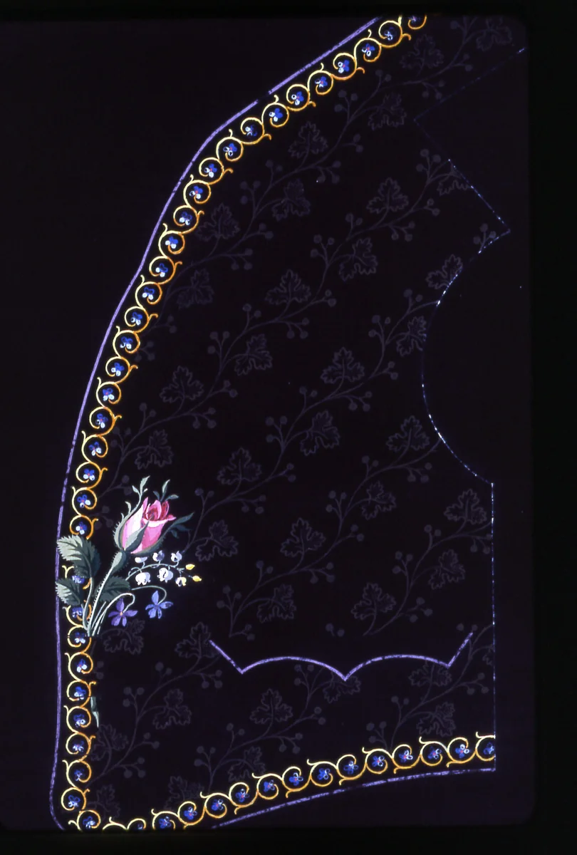 Waistcoat Design by England or France, textile, 1830-1849