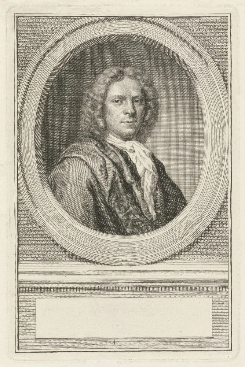 Portret van Lambert ten Kate by Jacob Houbraken, print, 1708-1780