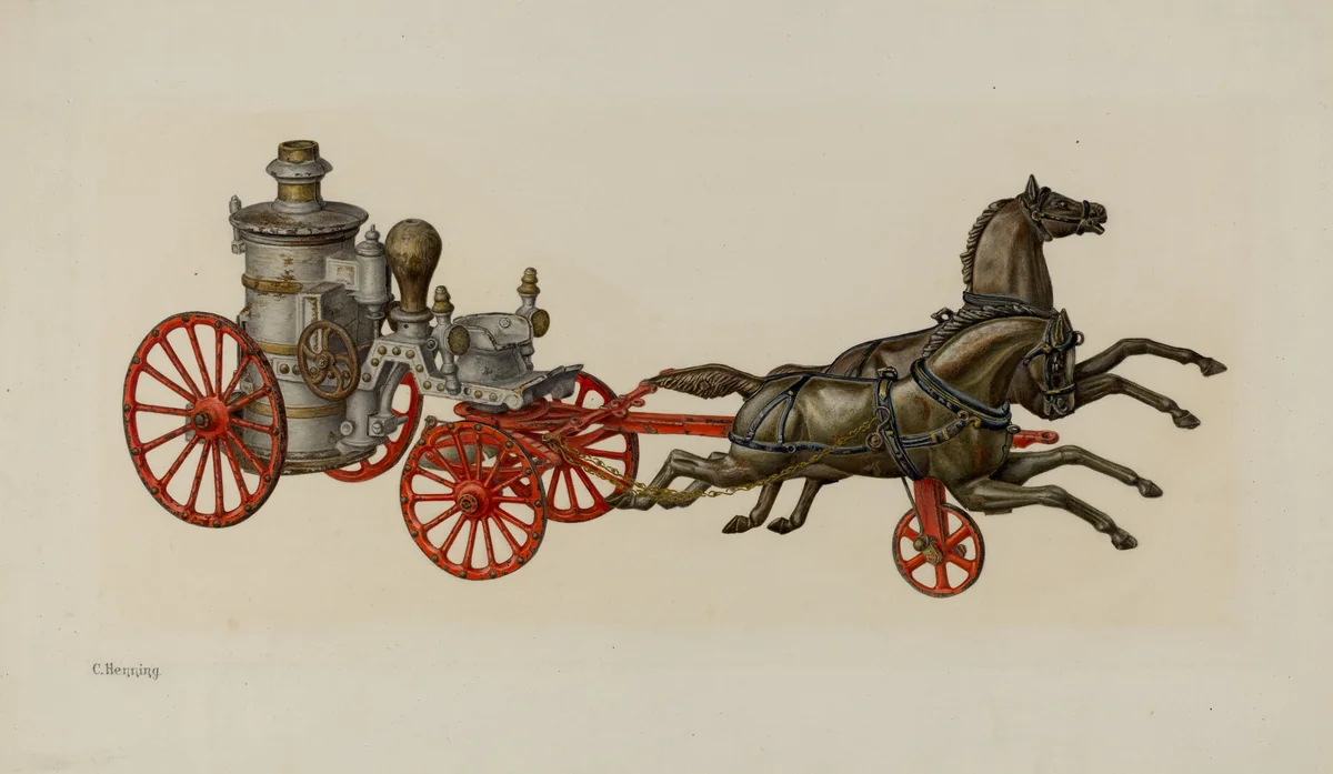Toy Fire Engine by Charles Henning, index of american design, 1942
