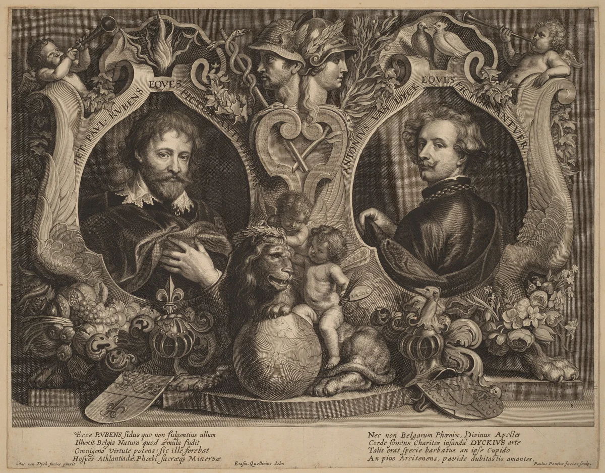 Rubens and van Dyck, a Double Portrait by Paulus Pontius
Sir Anthony van Dyck
Erasmus Quellinus II, print, 1603-1658